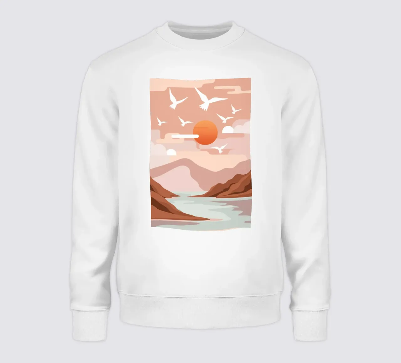 Zeemeeuwen bij zonsondergang sweatshirt van Nova Glaze
