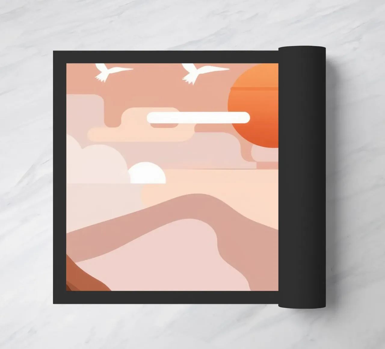 Zeemeeuwen bij zonsondergang deurmat van Nova Glaze