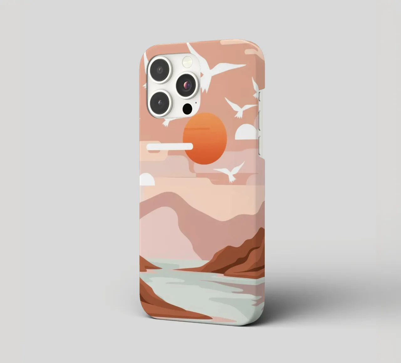 Zeemeeuwen bij zonsondergang iphone hoesje van Nova Glaze