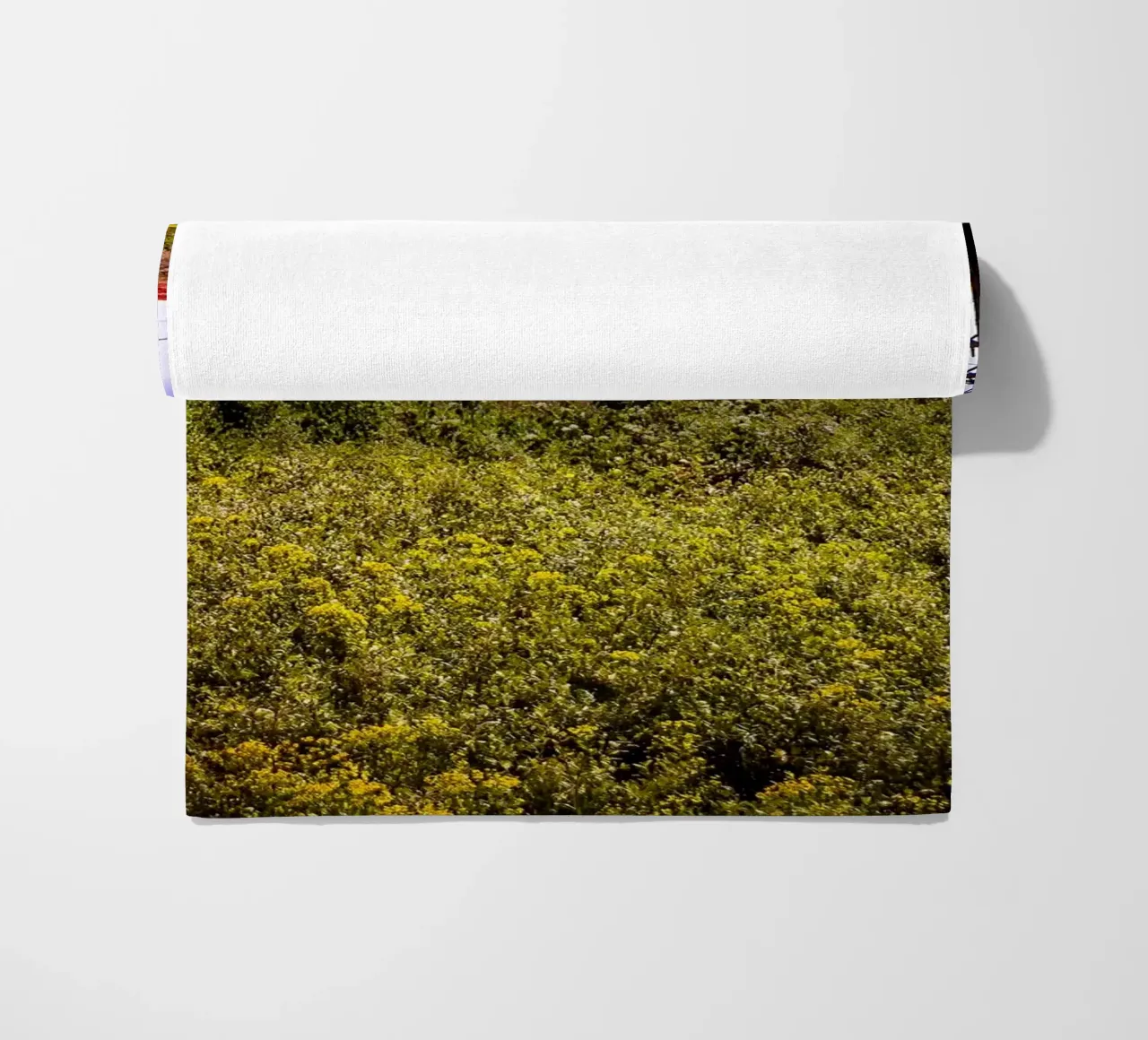 Spring is Loading in Romania – Wildflower Field from Train W beach towel by jay