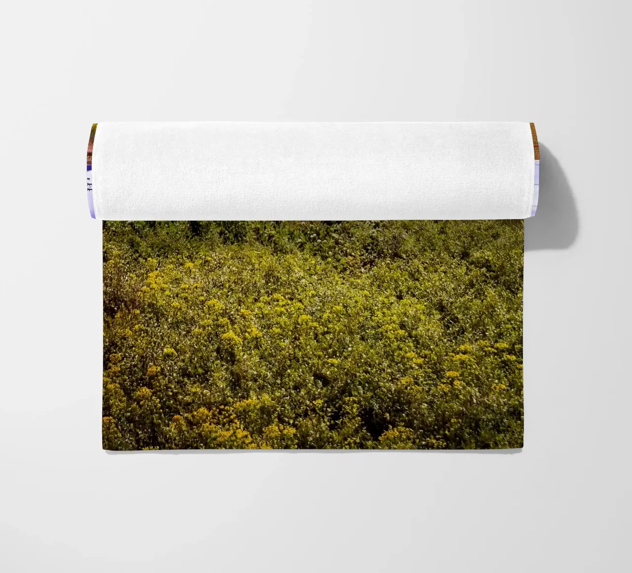 Spring is Loading in Romania – Wildflower Field from Train W beach towel by jay