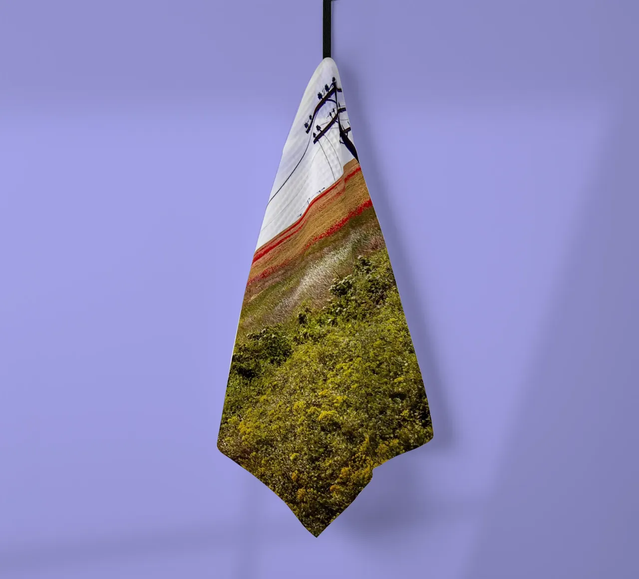 Spring is Loading in Romania – Wildflower Field from Train W tea towel by jay
