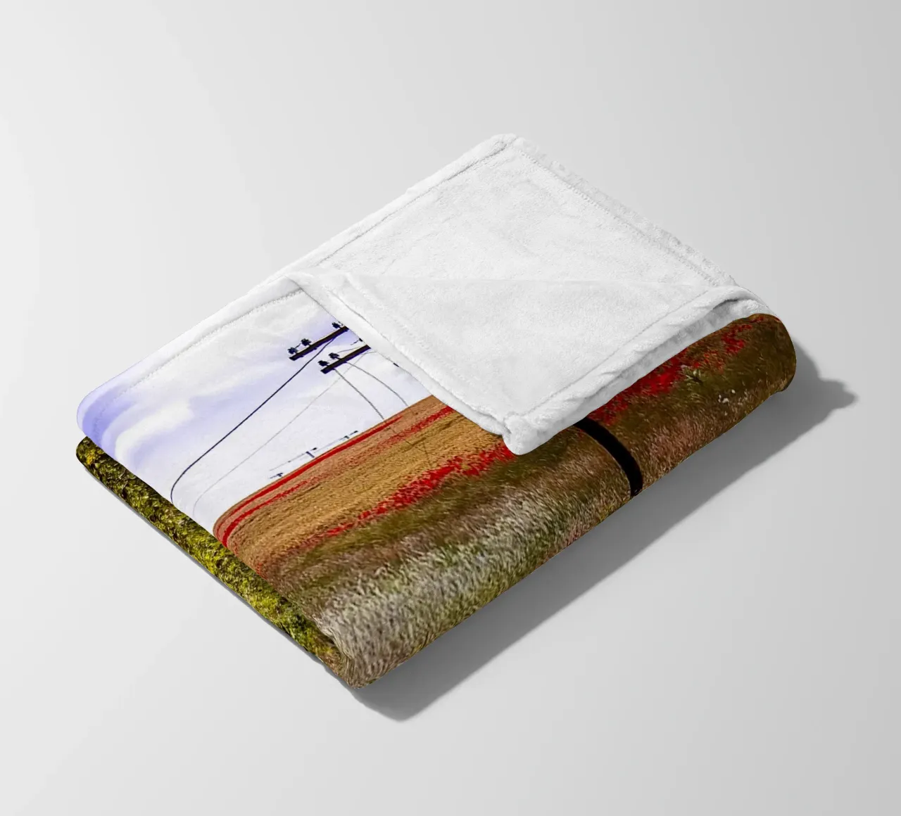 Der Frühling kommt nach Rumänien - Wildblumenfeld vom Zug W Fleecedecke von jay