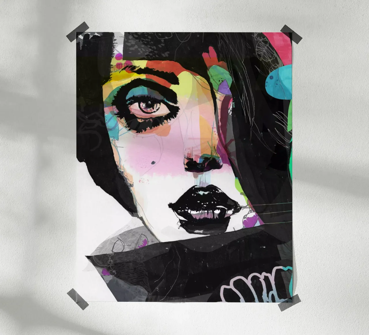 non nero poster con telaio in plastica da Giulio Iurissevich