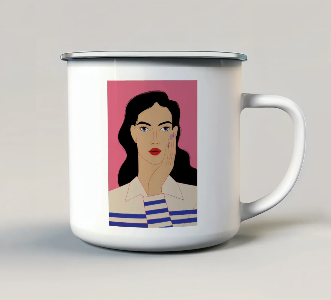 Dolore a goccia di rubino tazza in smalto da Scaller Stars