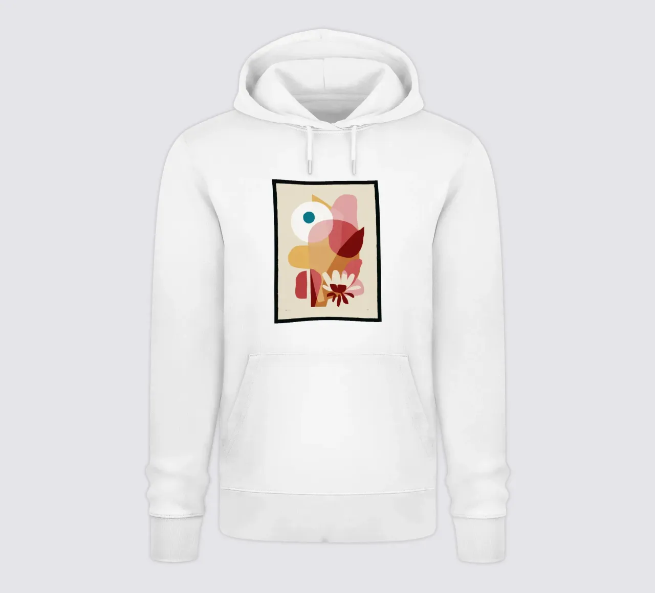 Overlapping Forms Composition hoodie by Snow Mist
