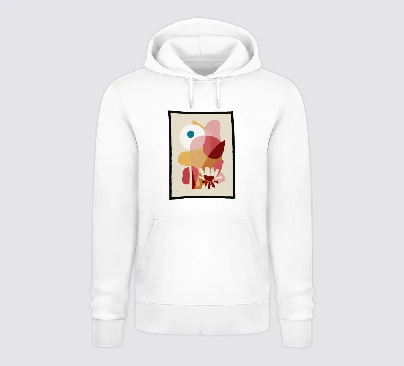 Überlappende Formulare Zusammensetzung Hoodie von Snow Mist