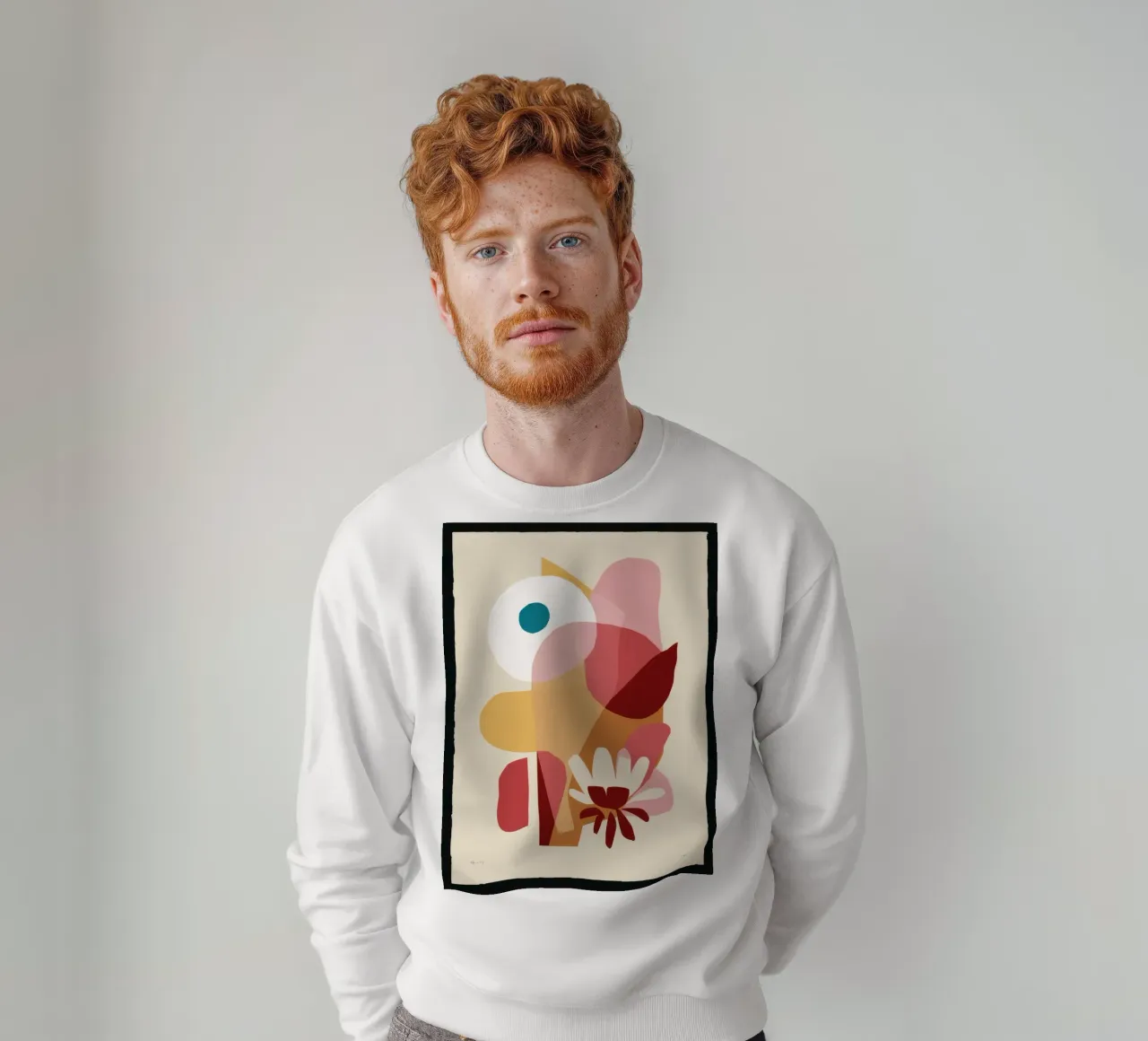 Overlapping Forms Composition sweatshirt by Snow Mist