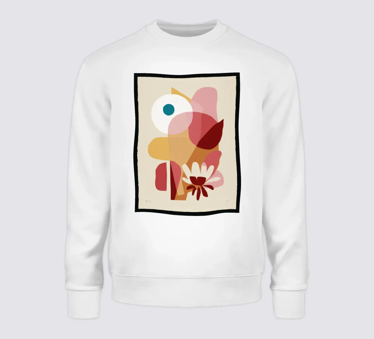 Overlapping Forms Composition sweatshirt by Snow Mist