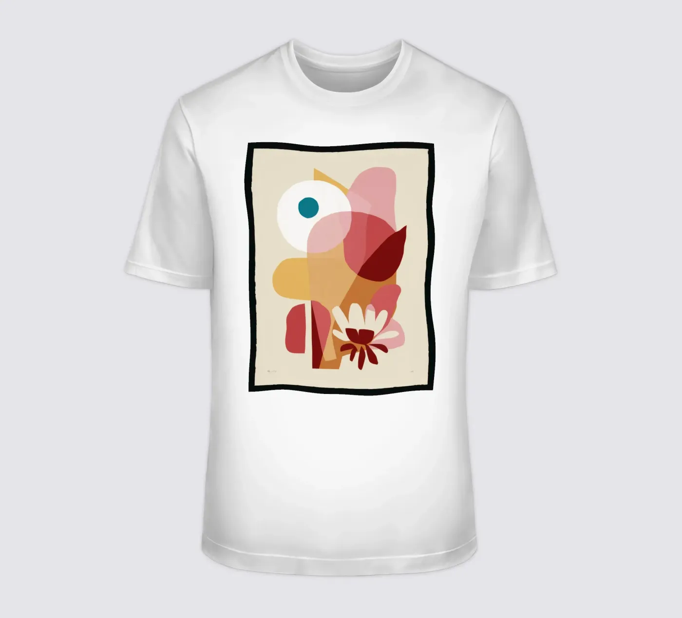 Overlapping Forms Composition t-shirt by Snow Mist