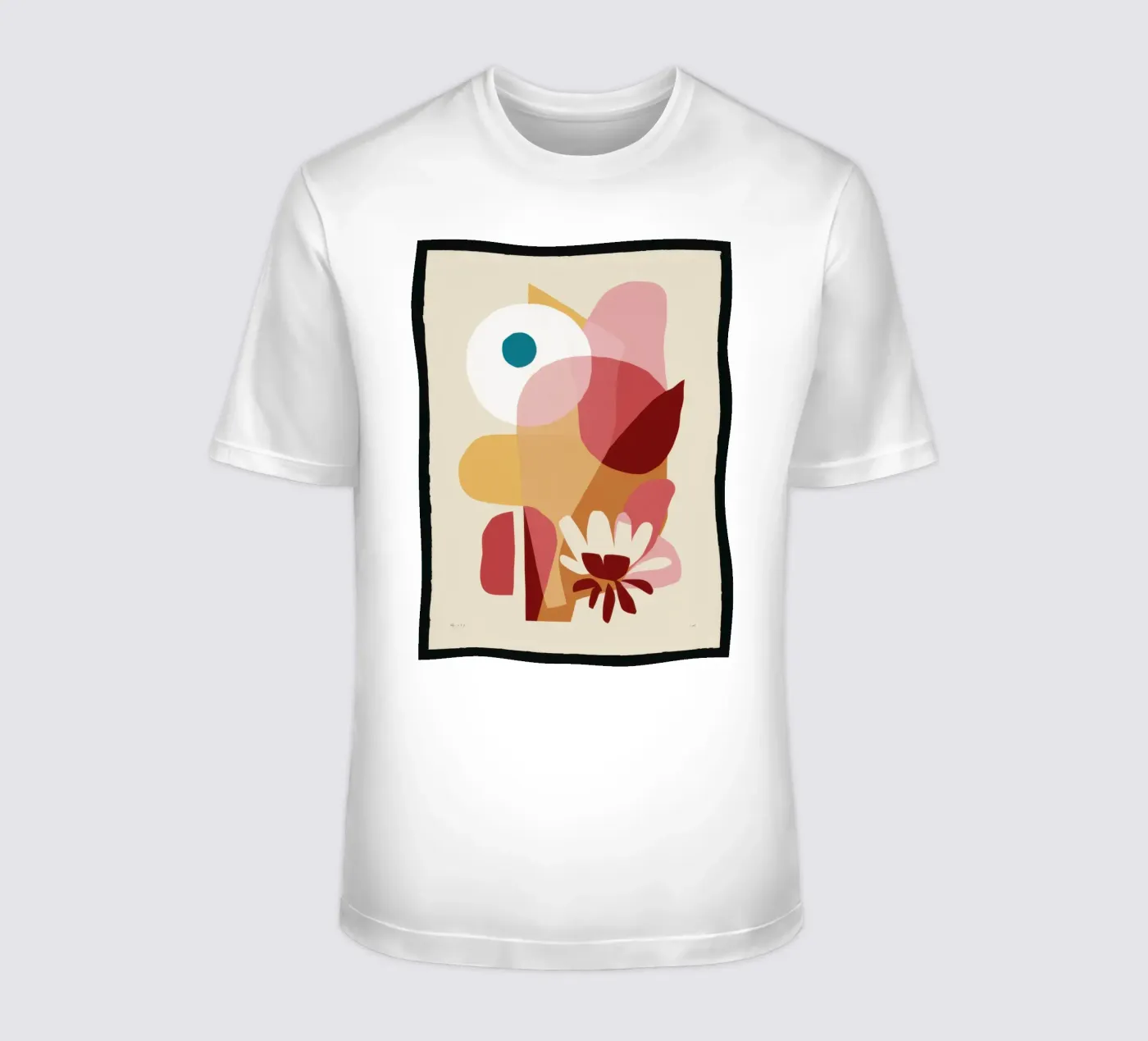 Overlapping Forms Composition t-shirt by Snow Mist