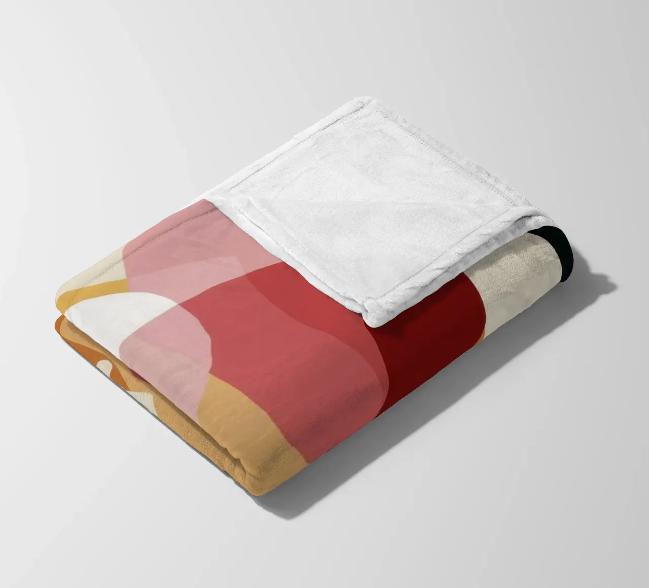 Overlapping Forms Composition fleece blanket by Snow Mist
