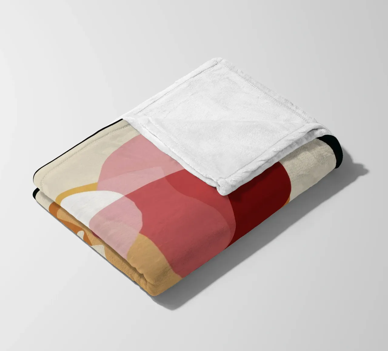 Overlapping Forms Composition fleece blanket by Snow Mist