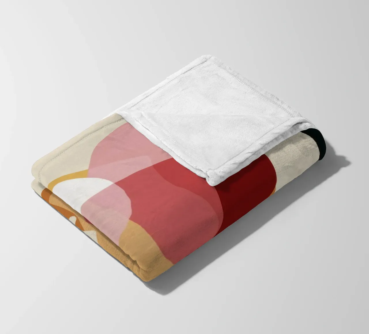 Overlapping Forms Composition fleece blanket by Snow Mist