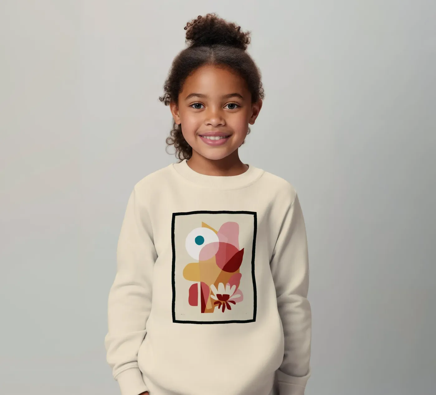 Overlappende vormen Samenstelling kinder sweatshirt van Snow Mist