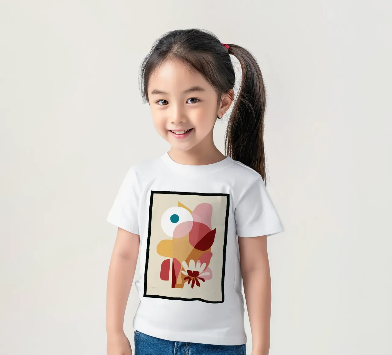 Overlapping Forms Composition Kinder T-Shirt von Snow Mist