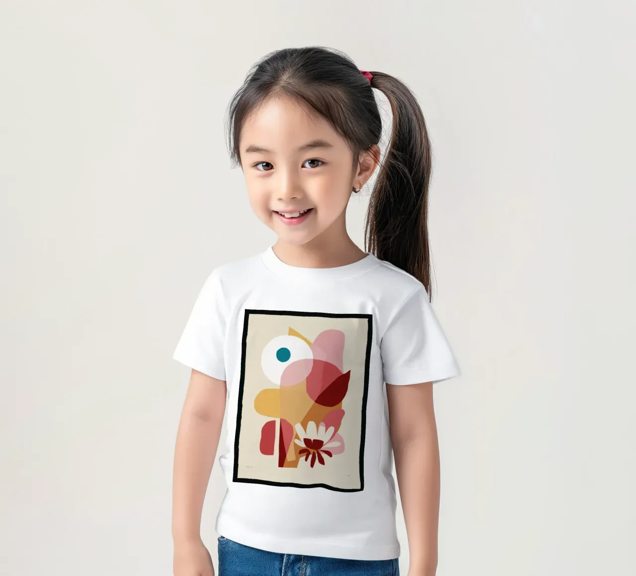 Overlapping Forms Composition Kinder T-Shirt von Snow Mist
