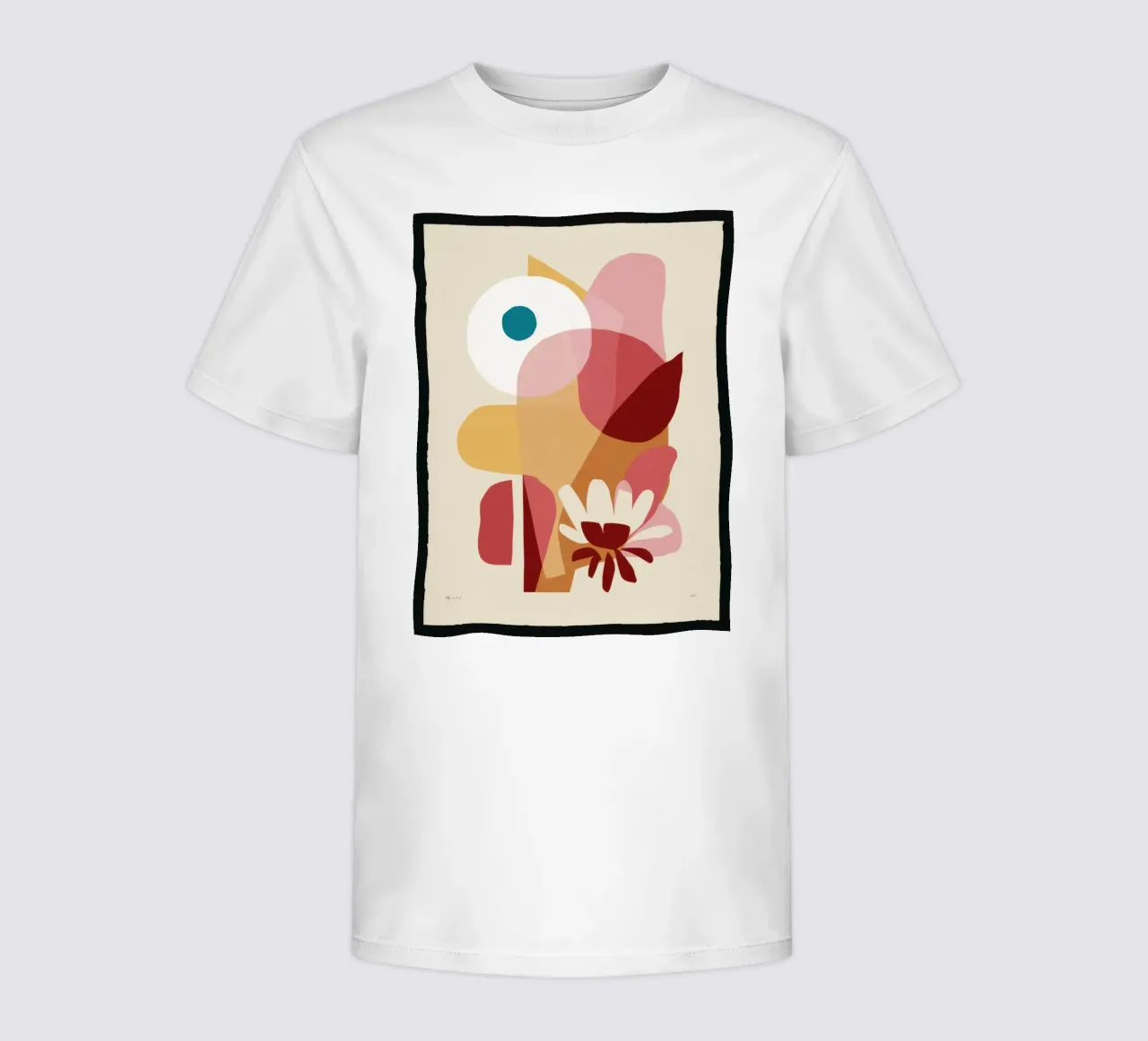 Overlapping Forms Composition Kinder T-Shirt von Snow Mist