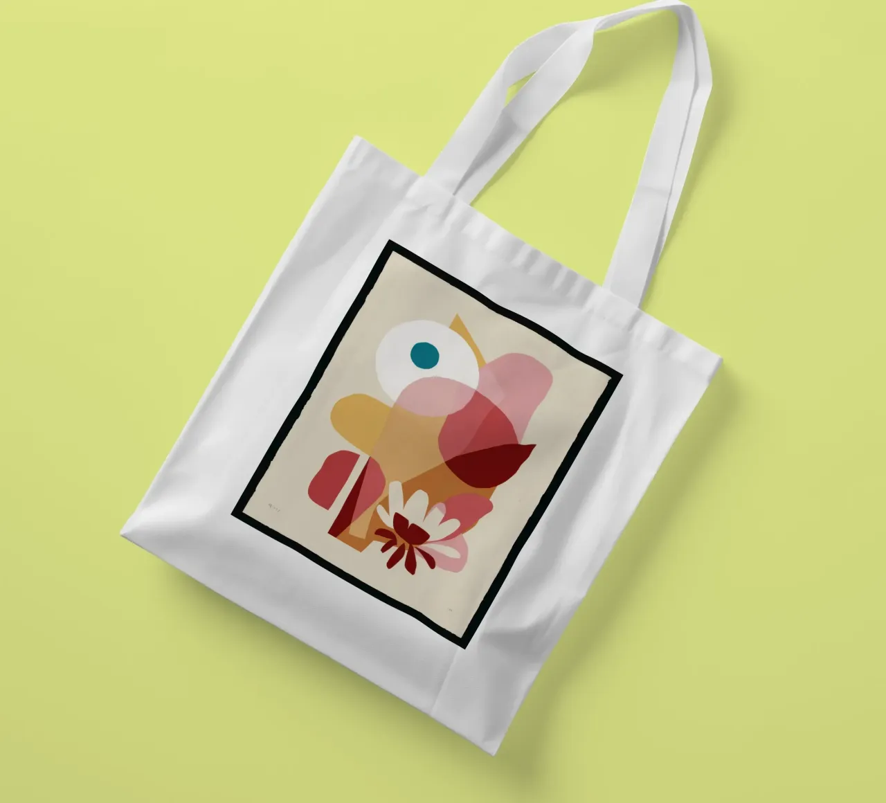 Overlapping Forms Composition tote bag by Snow Mist
