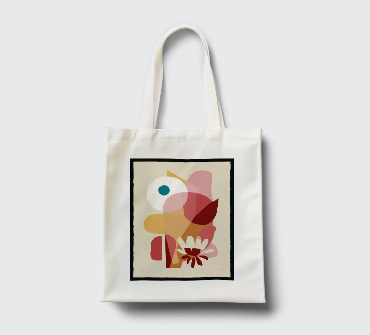 Overlapping Forms Composition tote bag by Snow Mist