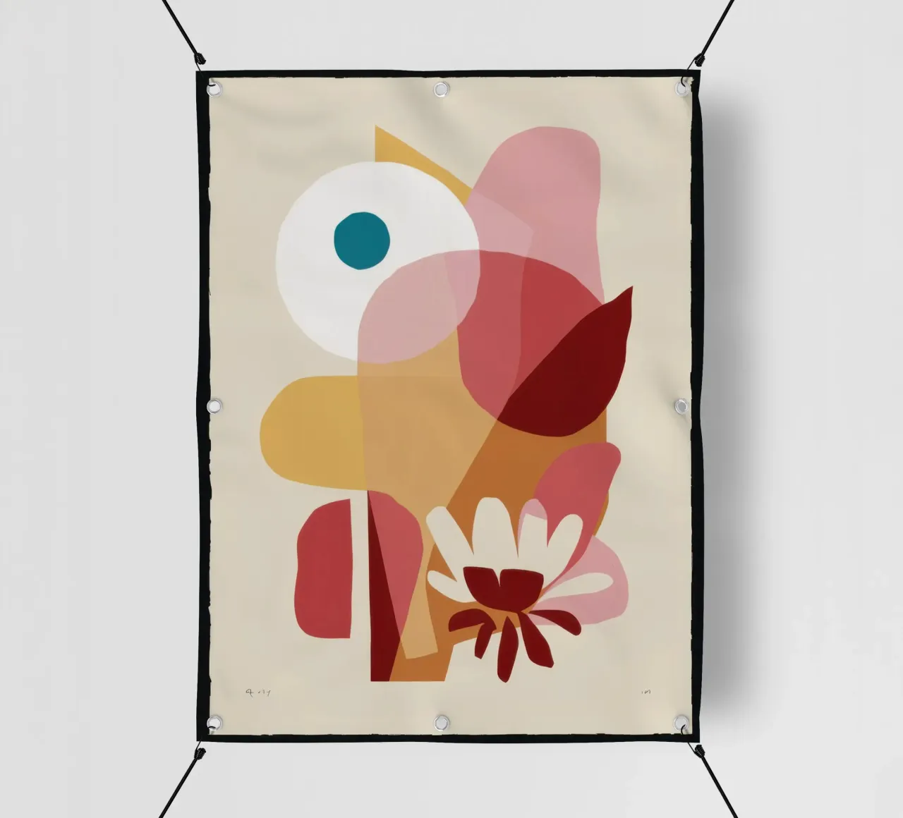 Überlappende Formulare Zusammensetzung PVC Plane von Snow Mist