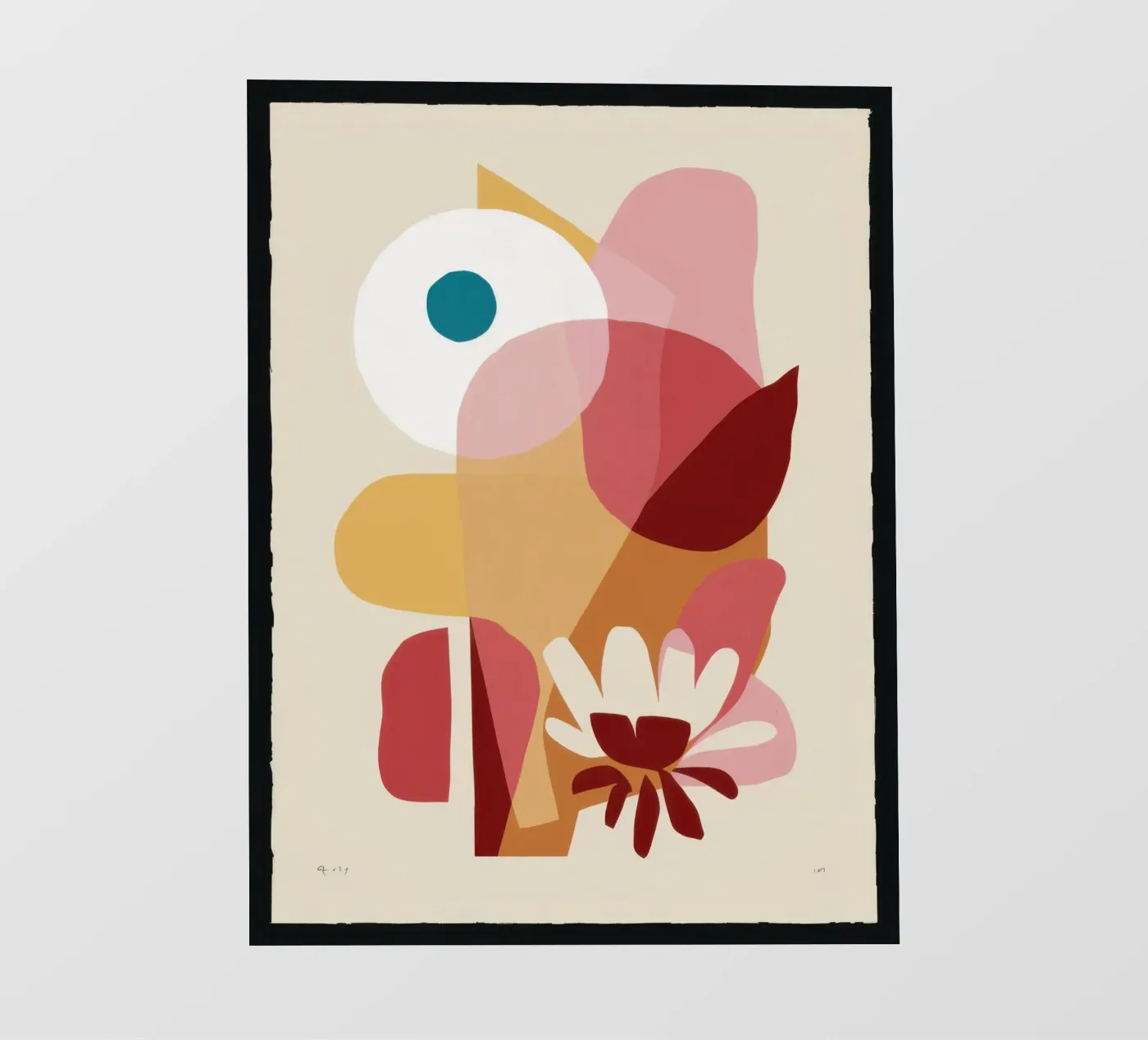 Overlappende vormen Samenstelling pvc-zeil van Snow Mist