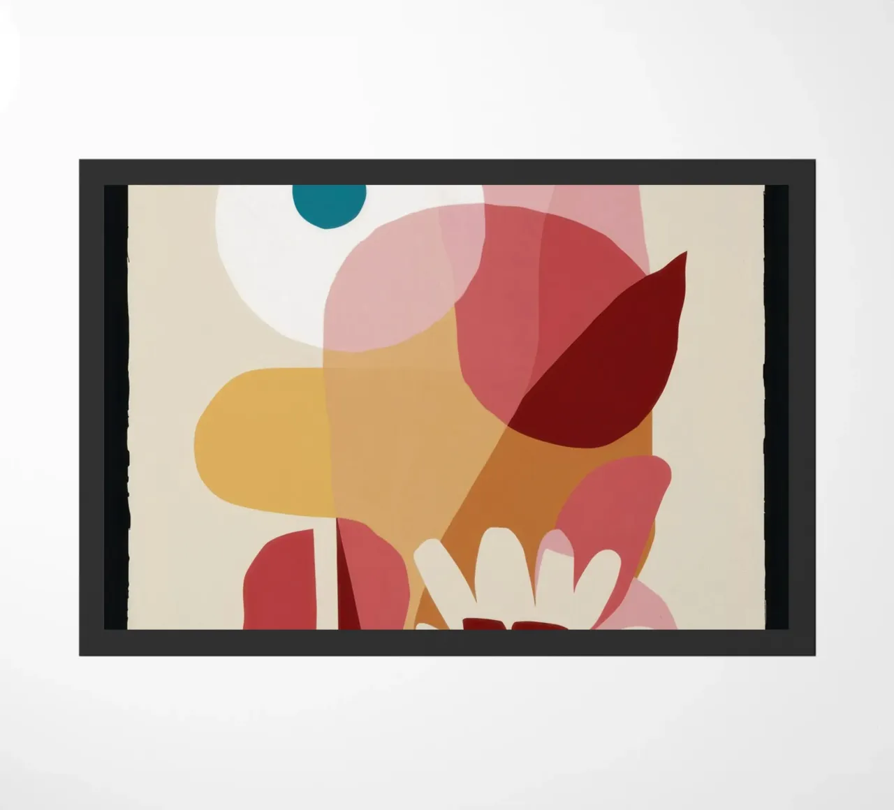 Overlapping Forms Composition doormat by Snow Mist