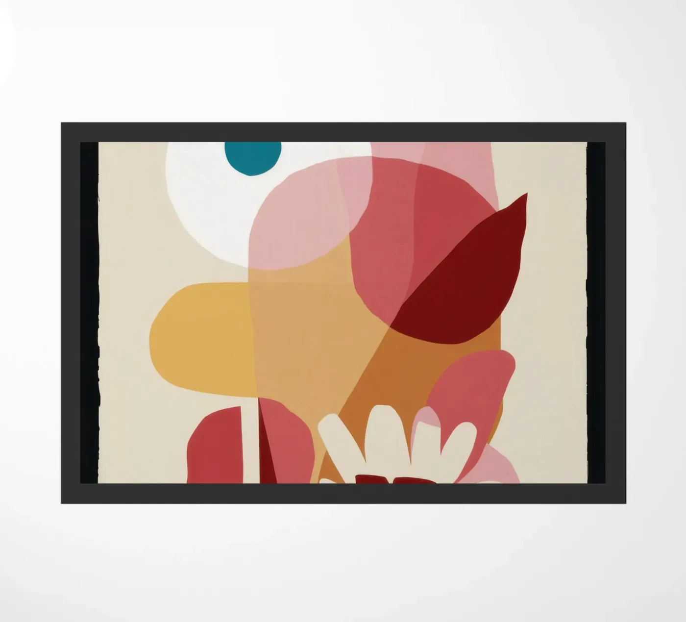 Overlapping Forms Composition Fußmatte von Snow Mist