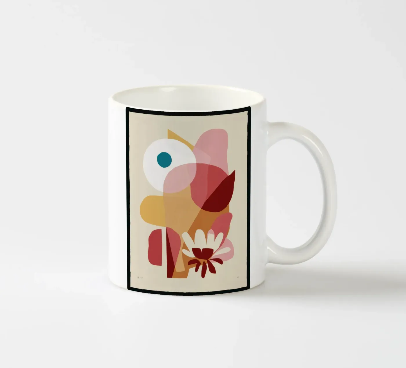 Overlapping Forms Composition Keramik Tasse von Snow Mist
