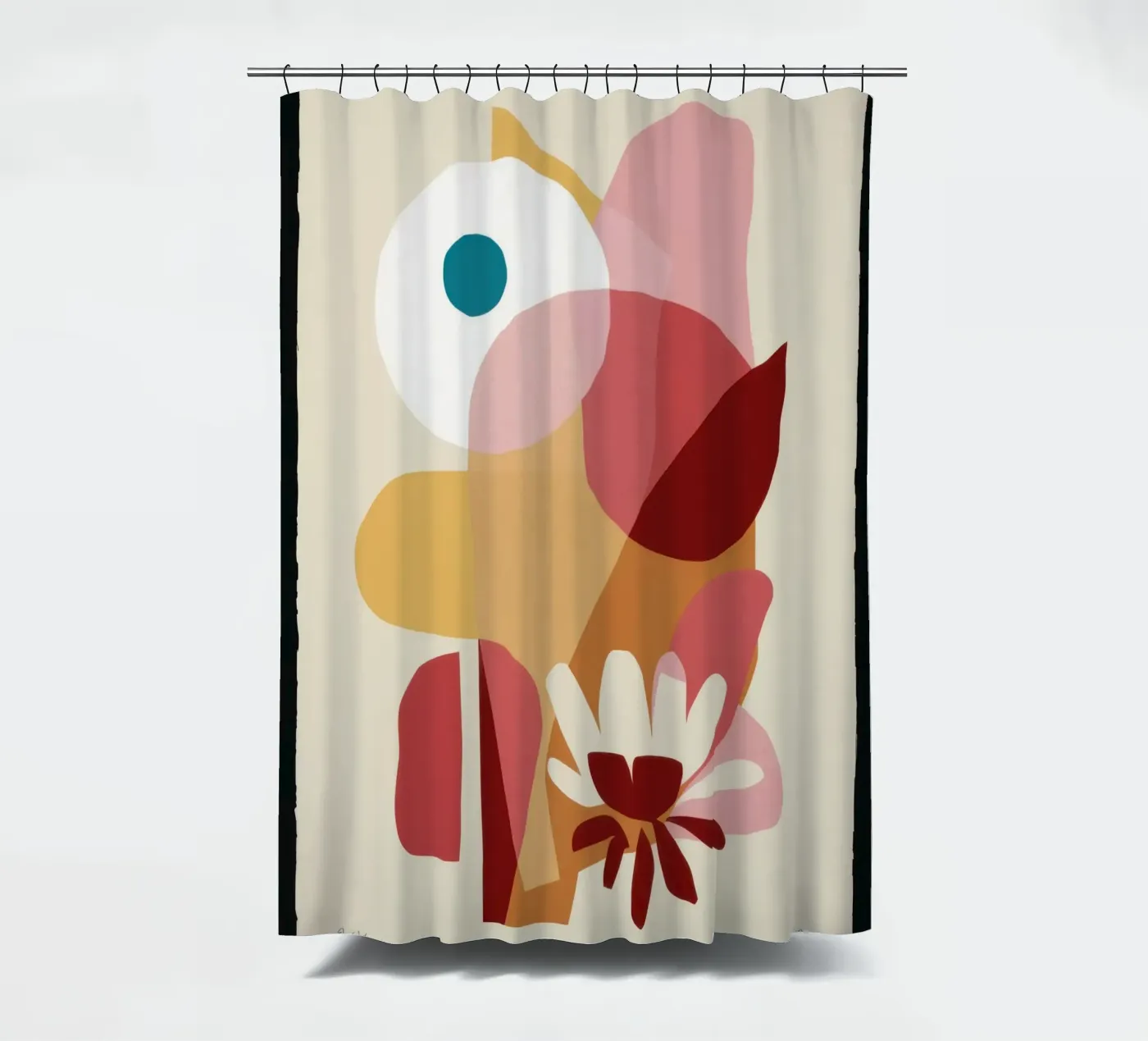 Overlapping Forms Composition Duschvorhang von Snow Mist