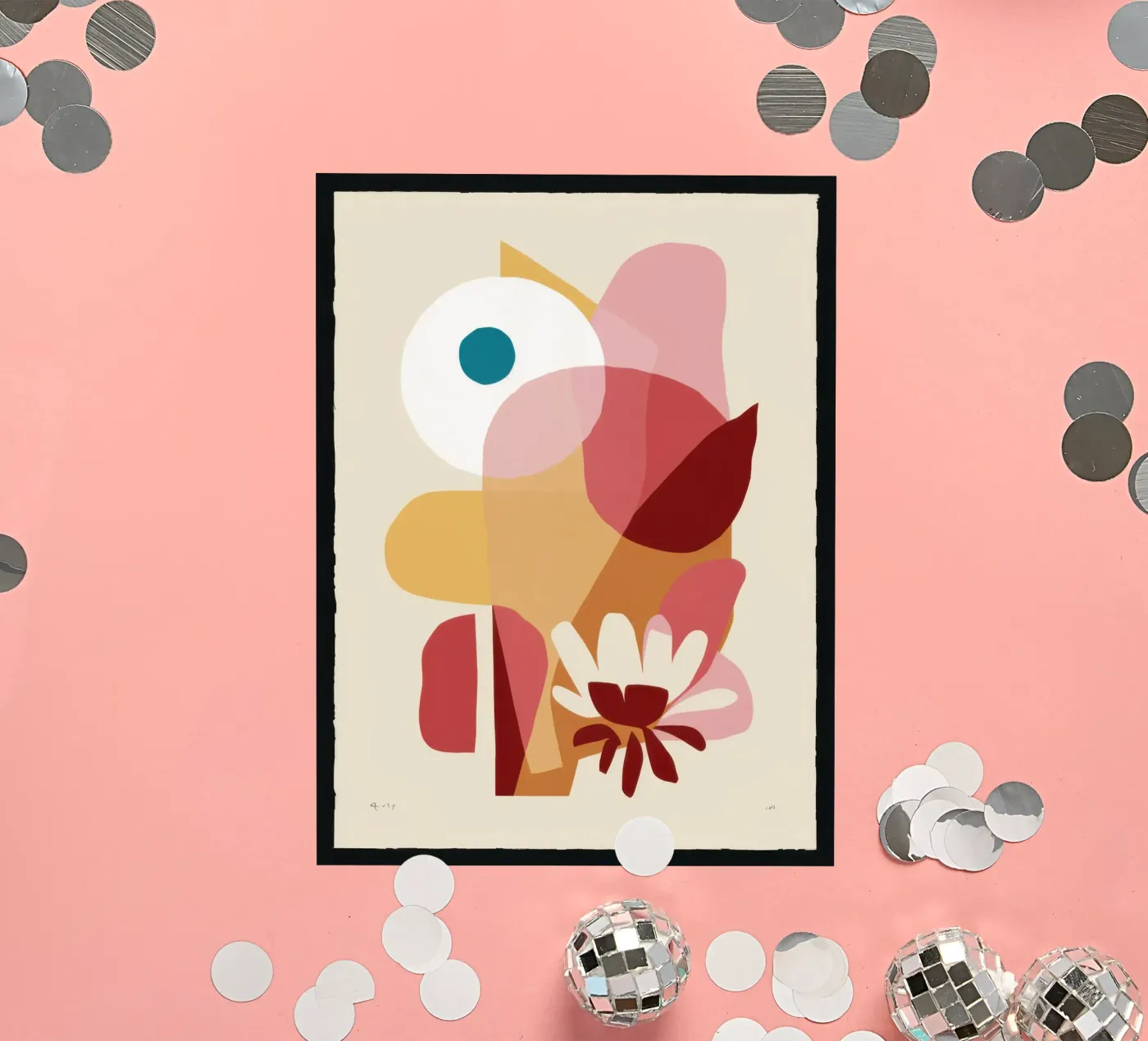 Overlapping Forms Composition Sticker von Snow Mist