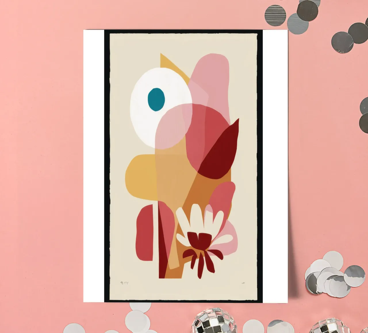 Overlapping Forms Composition sticker sheet by Snow Mist