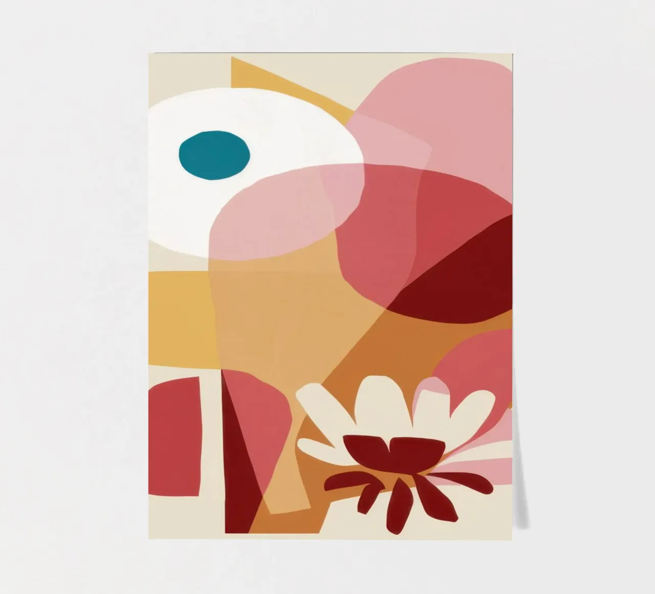 Overlapping Forms Composition sticker sheet by Snow Mist