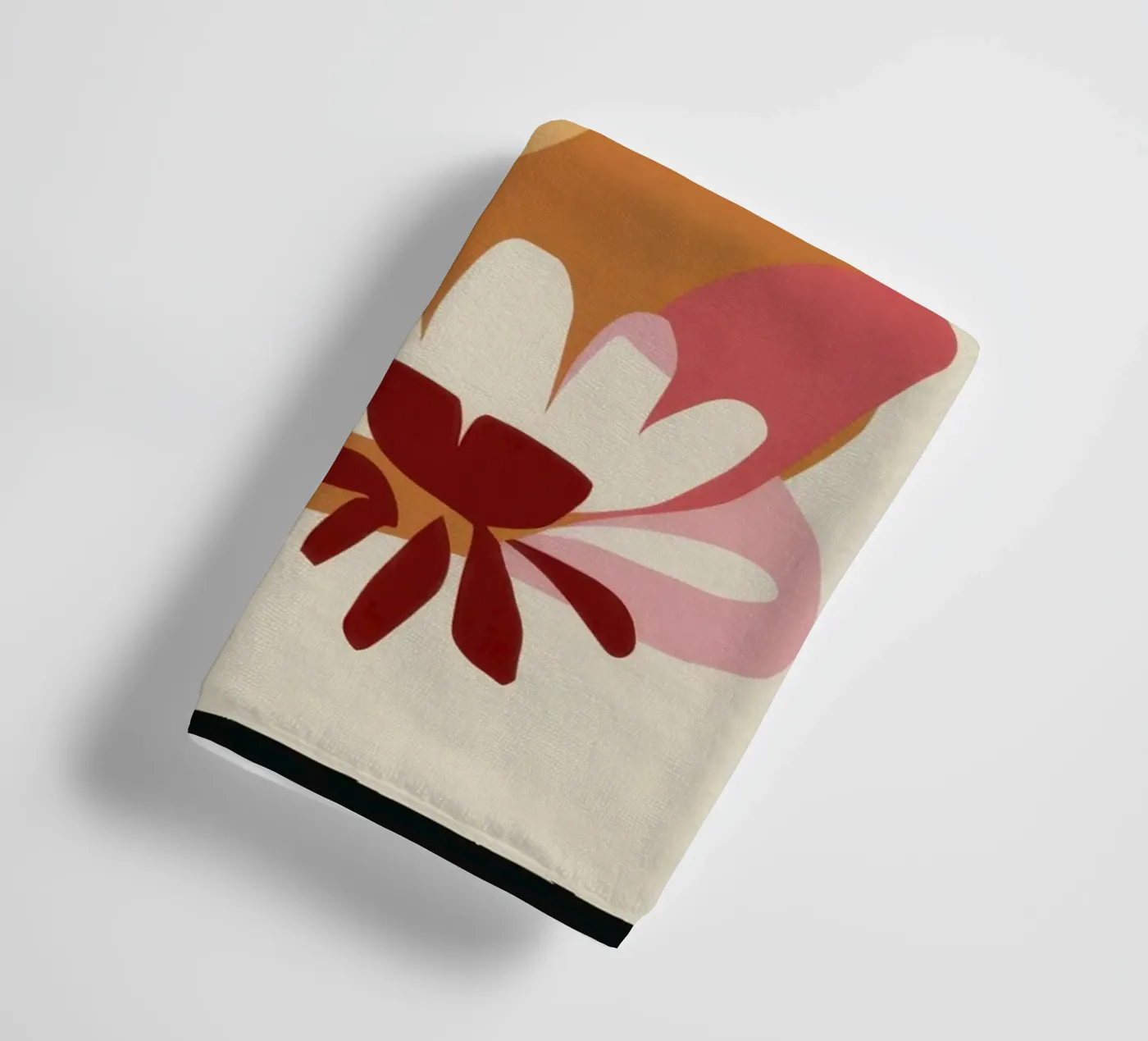 Overlappende vormen Samenstelling badhanddoek van Snow Mist