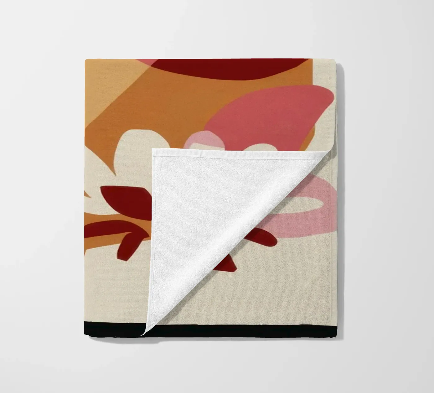 Overlappende vormen Samenstelling strandhanddoek van Snow Mist