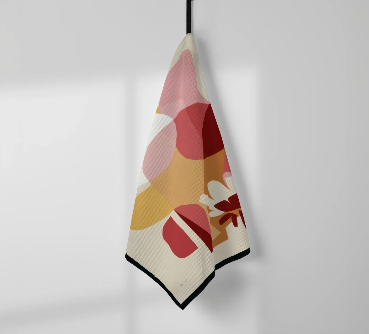 Overlapping Forms Composition tea towel by Snow Mist