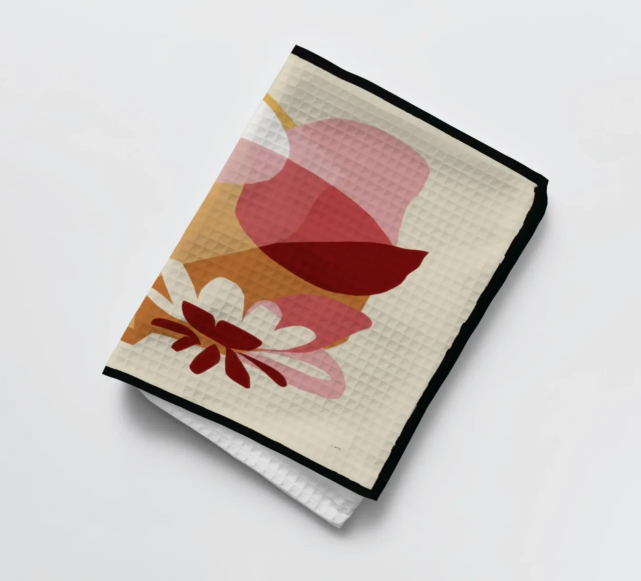 Overlapping Forms Composition tea towel by Snow Mist