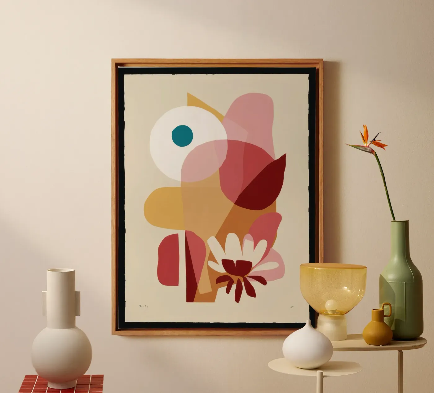 Overlappende vormen Samenstelling canvas van Snow Mist