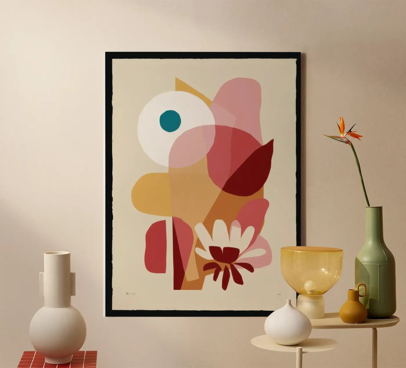 Overlappende vormen Samenstelling canvas van Snow Mist