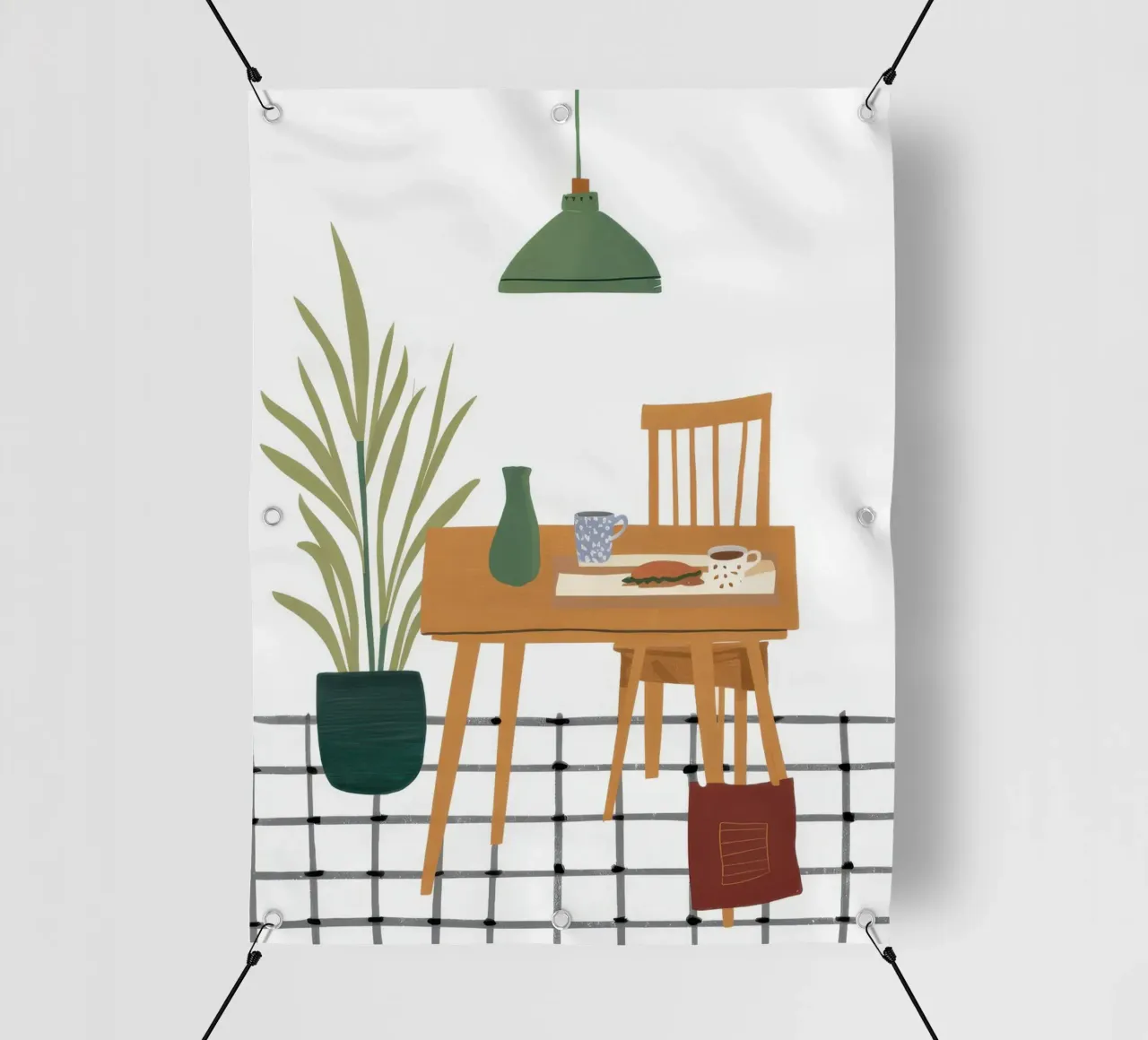 Tranquil Desk Scene telo in pvc da Snow Mist
