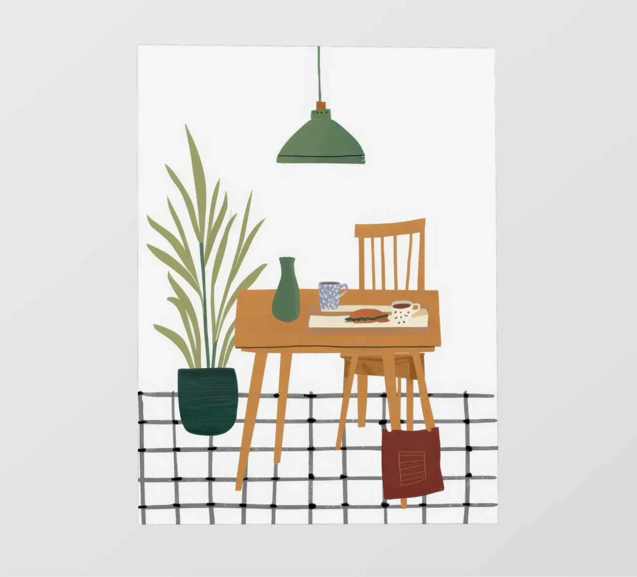 Tranquil Desk Scene telo in pvc da Snow Mist