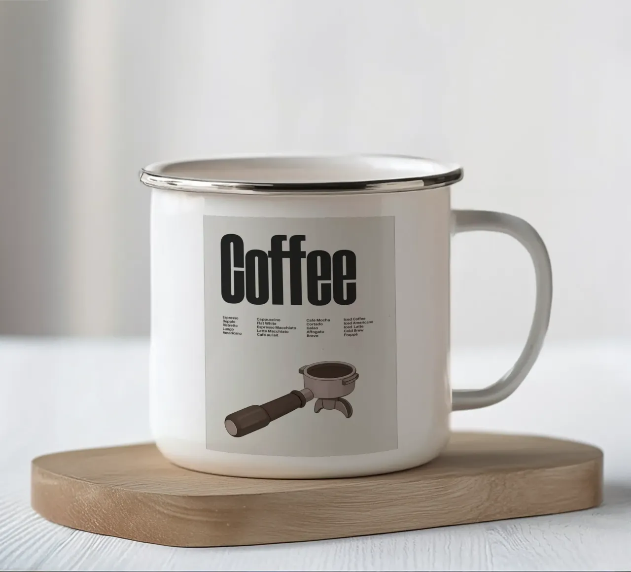 Coffee Variations I tazza in smalto da Diesdas Ananas Design