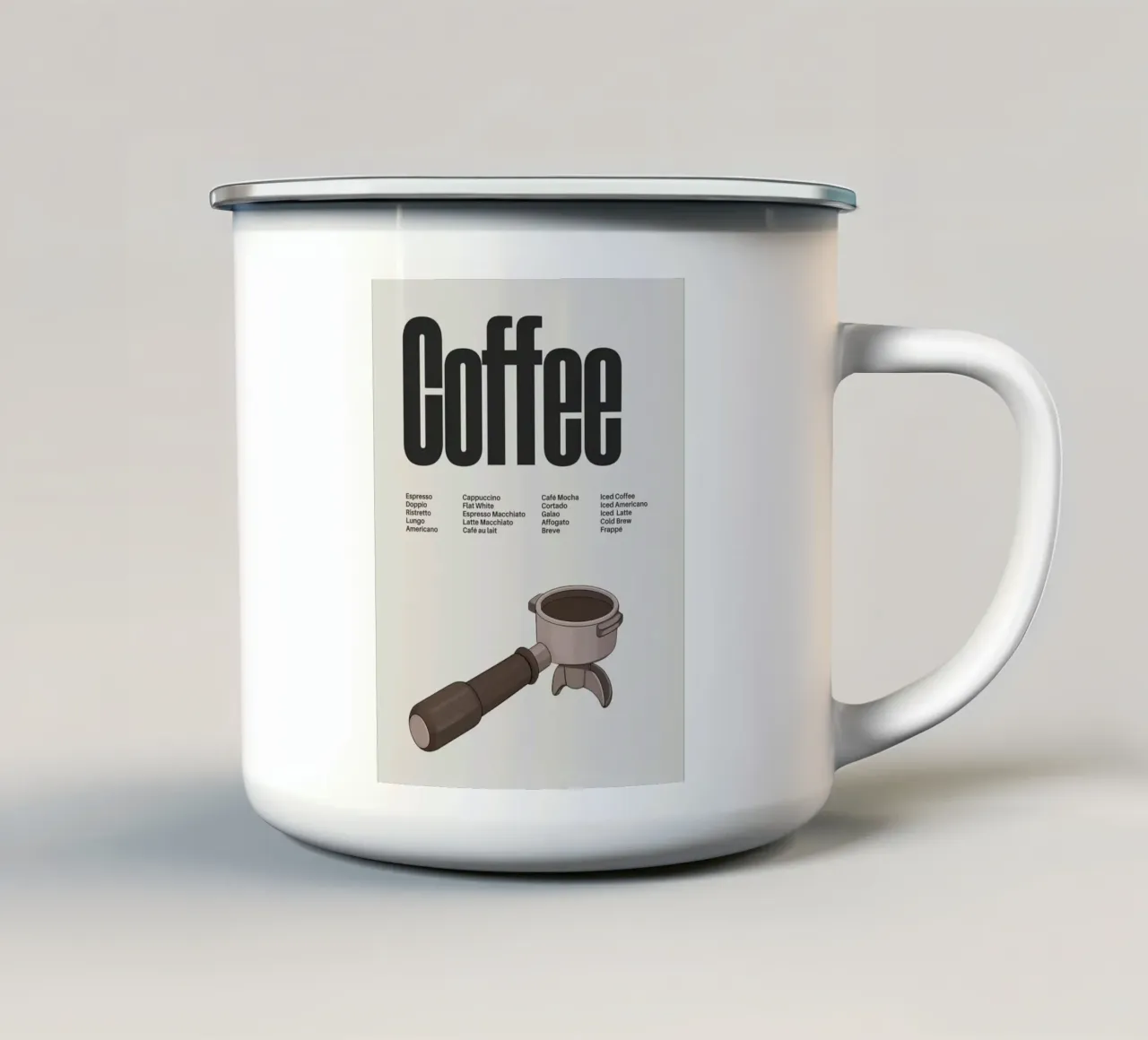 Coffee Variations I tazza in smalto da Diesdas Ananas Design