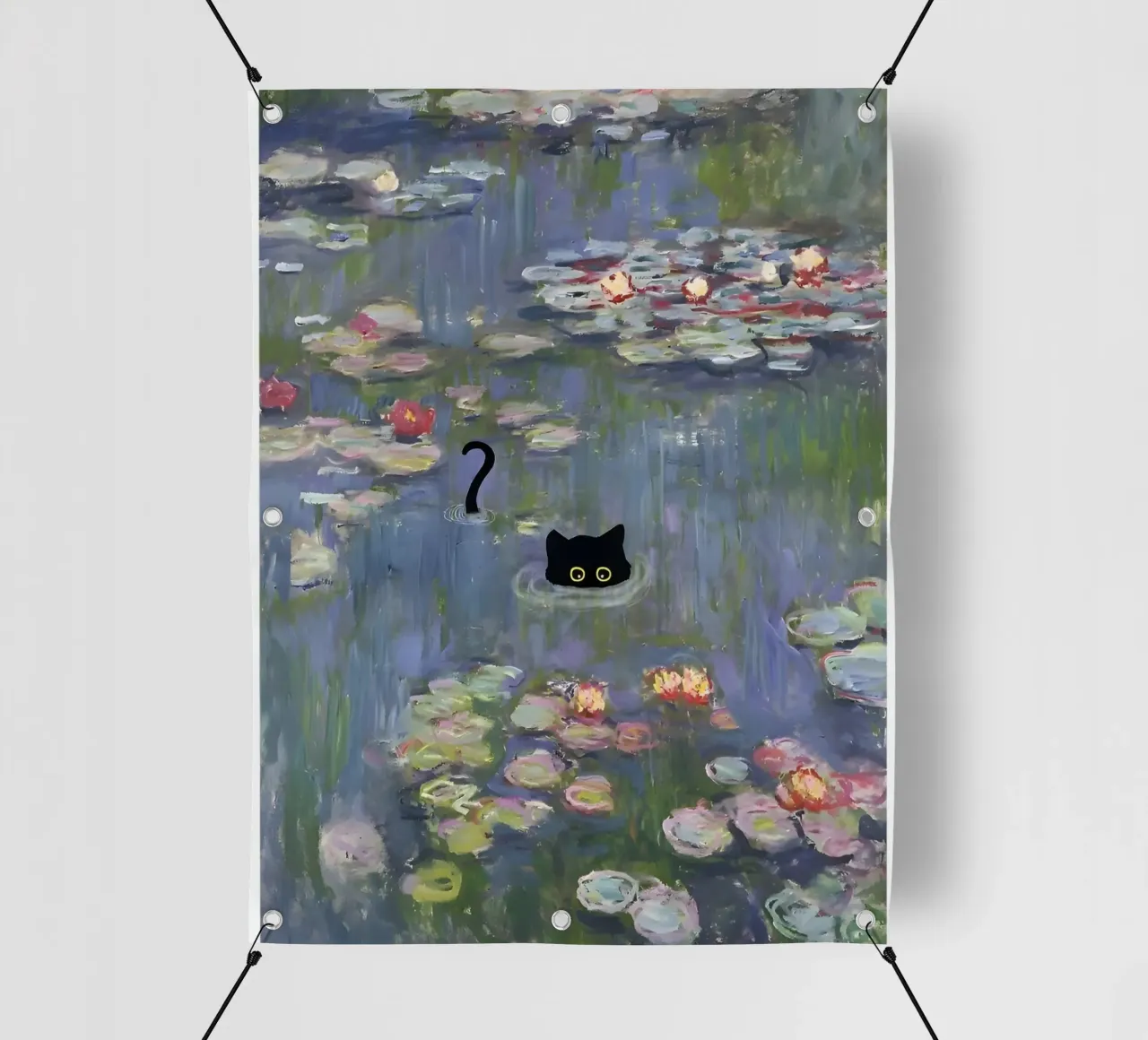 Gatto Monet Ninfea telo in pvc da clay bobby