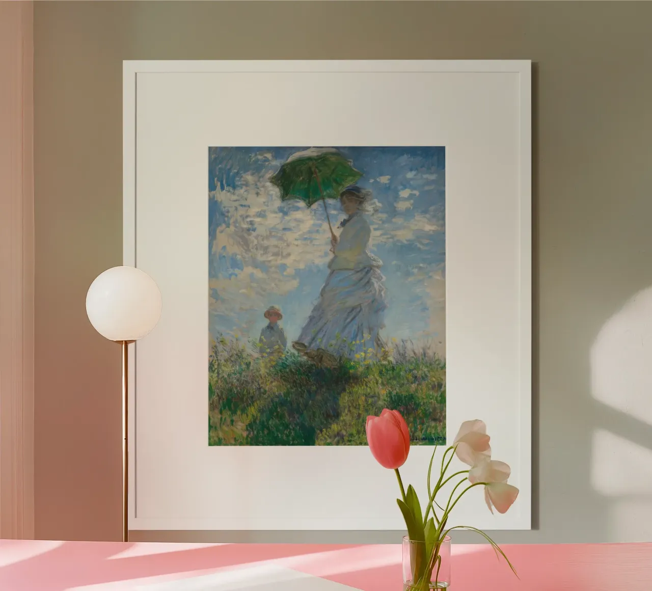 Claude Monet La donna che cammina con l'ombrellino poster da clay bobby