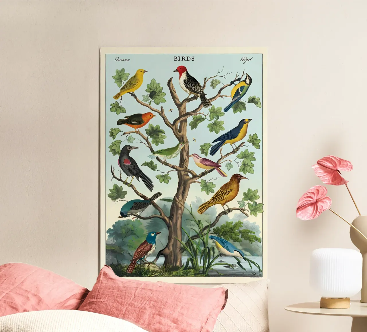 uccelli poster con telaio in plastica da Graham Robertson