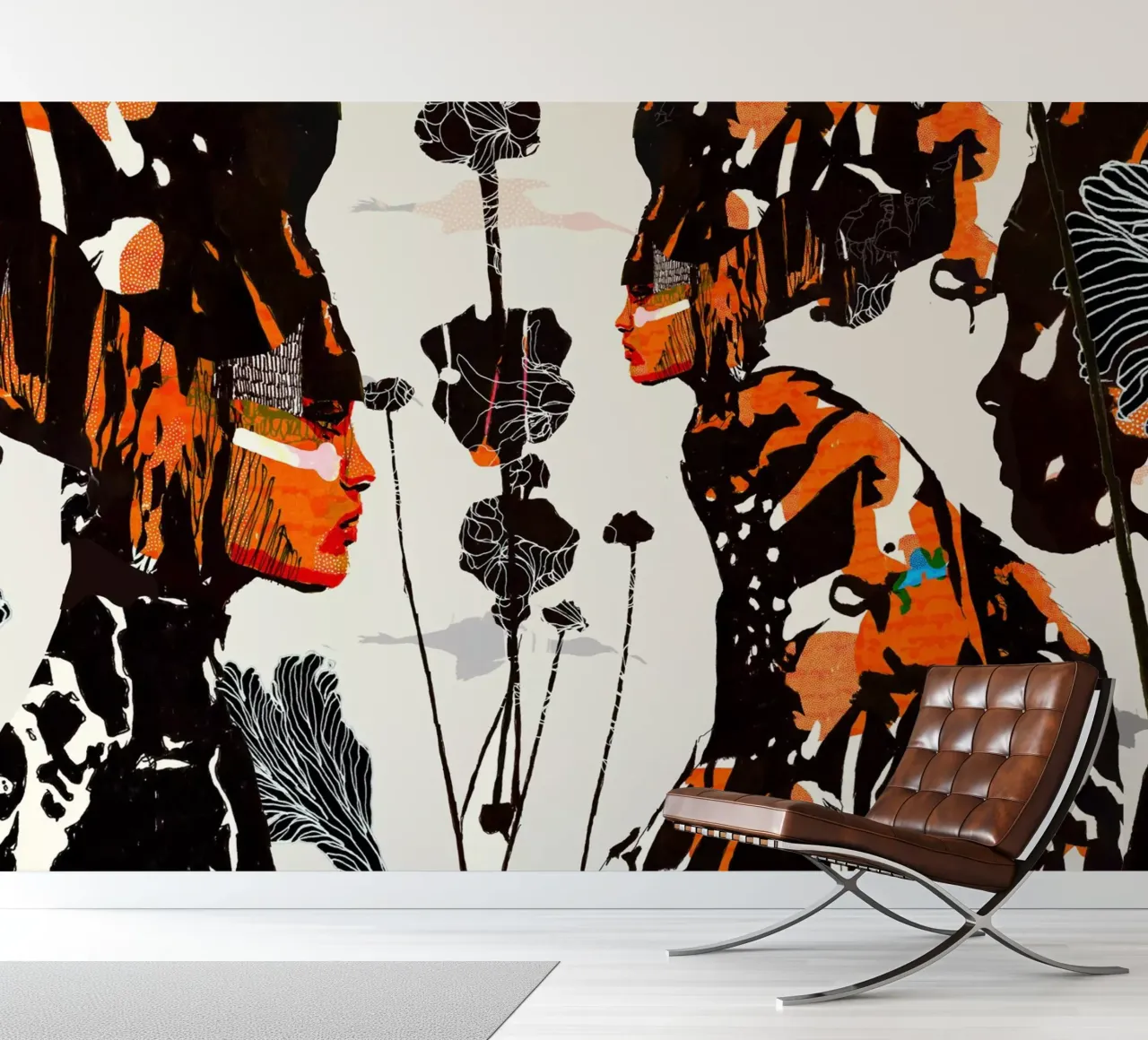 flamingo eclipse fotobehang van Giulio Iurissevich