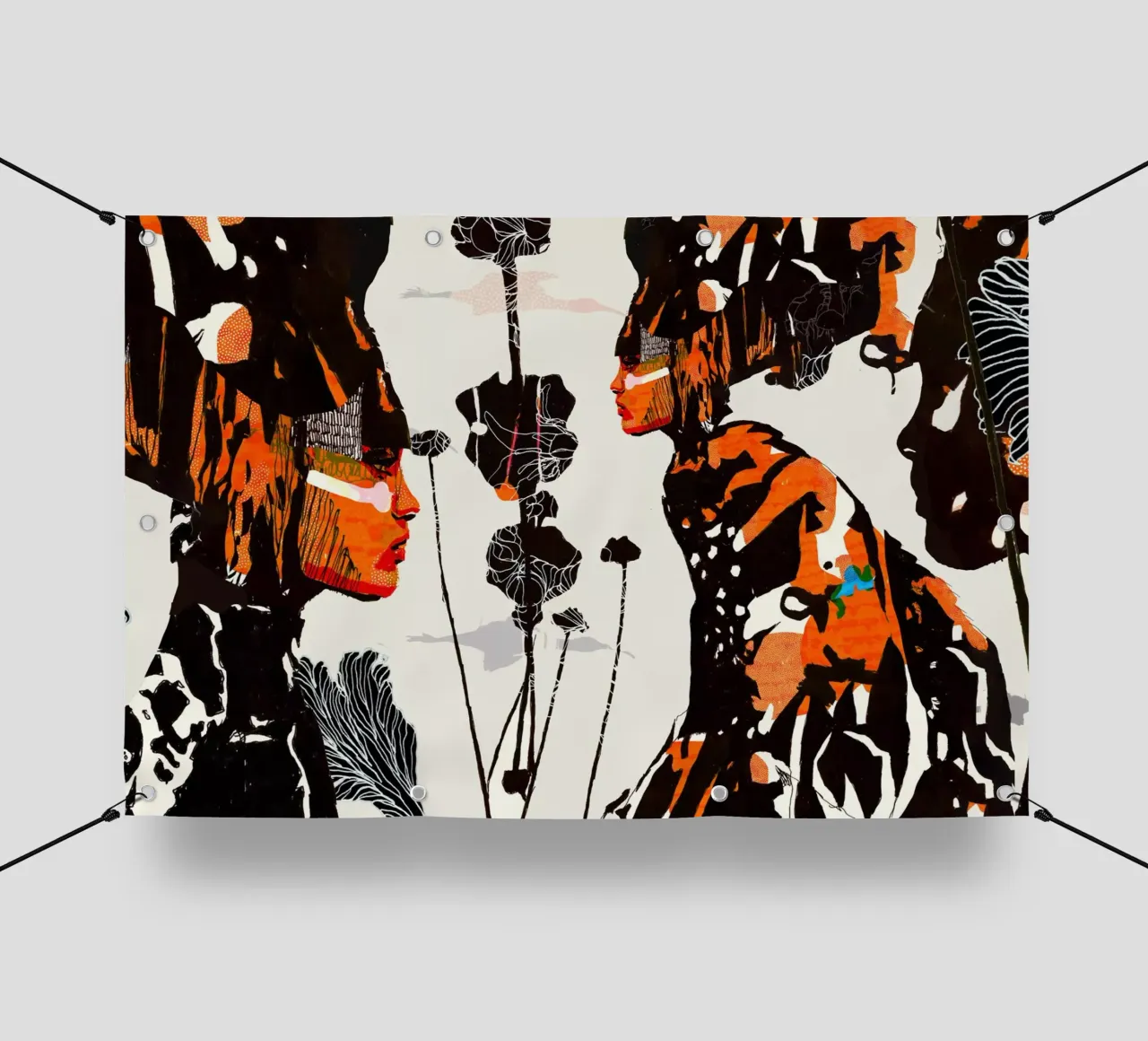 flamingo eclipse telo in pvc da Giulio Iurissevich