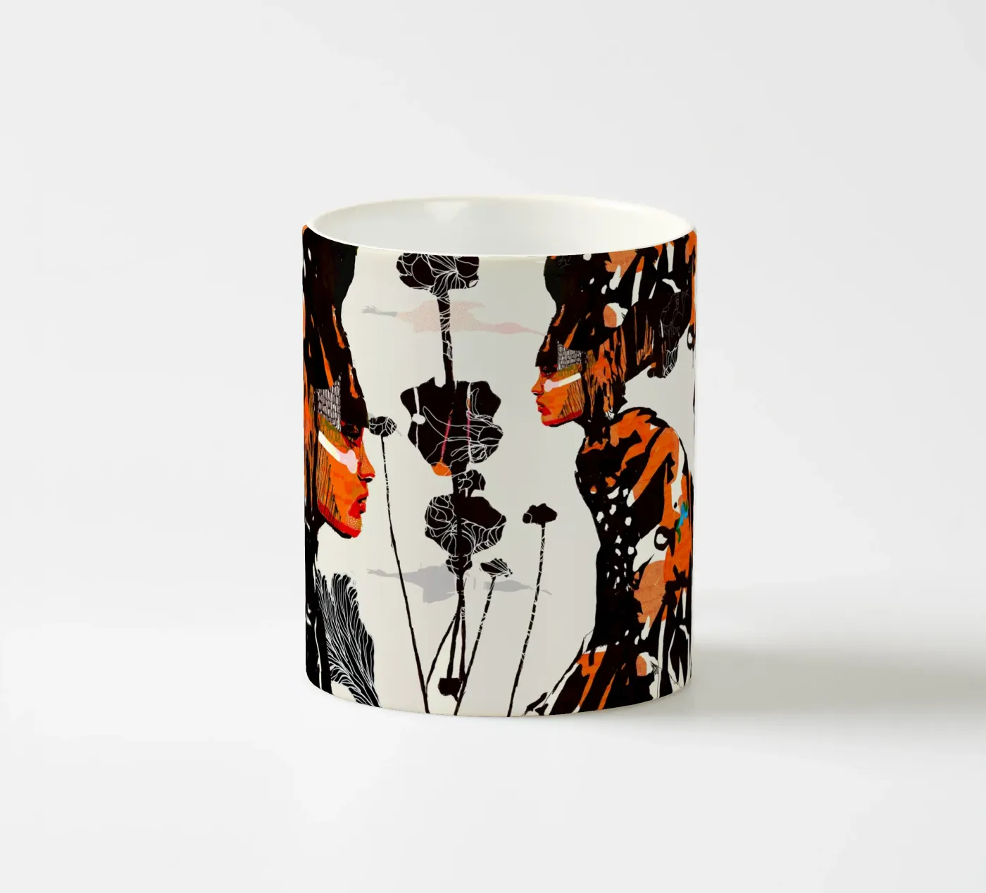 flamingo eclipse ceramic mug by Giulio Iurissevich