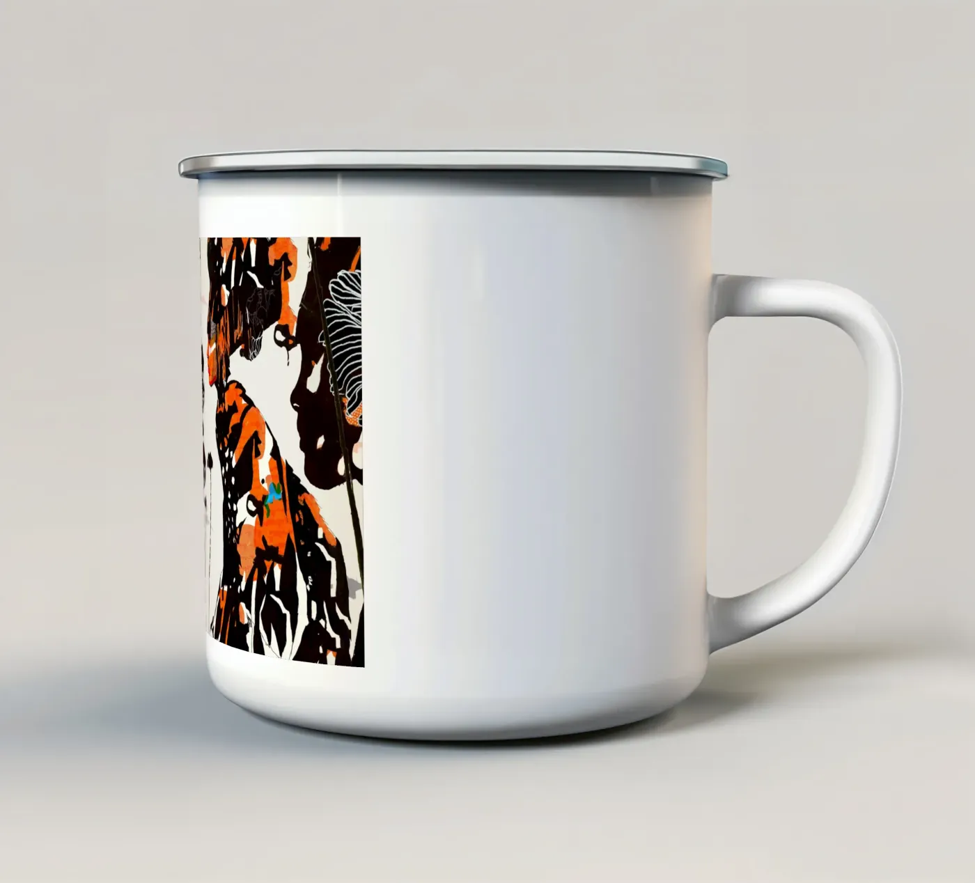 flamingo eclipse enamel mug by Giulio Iurissevich